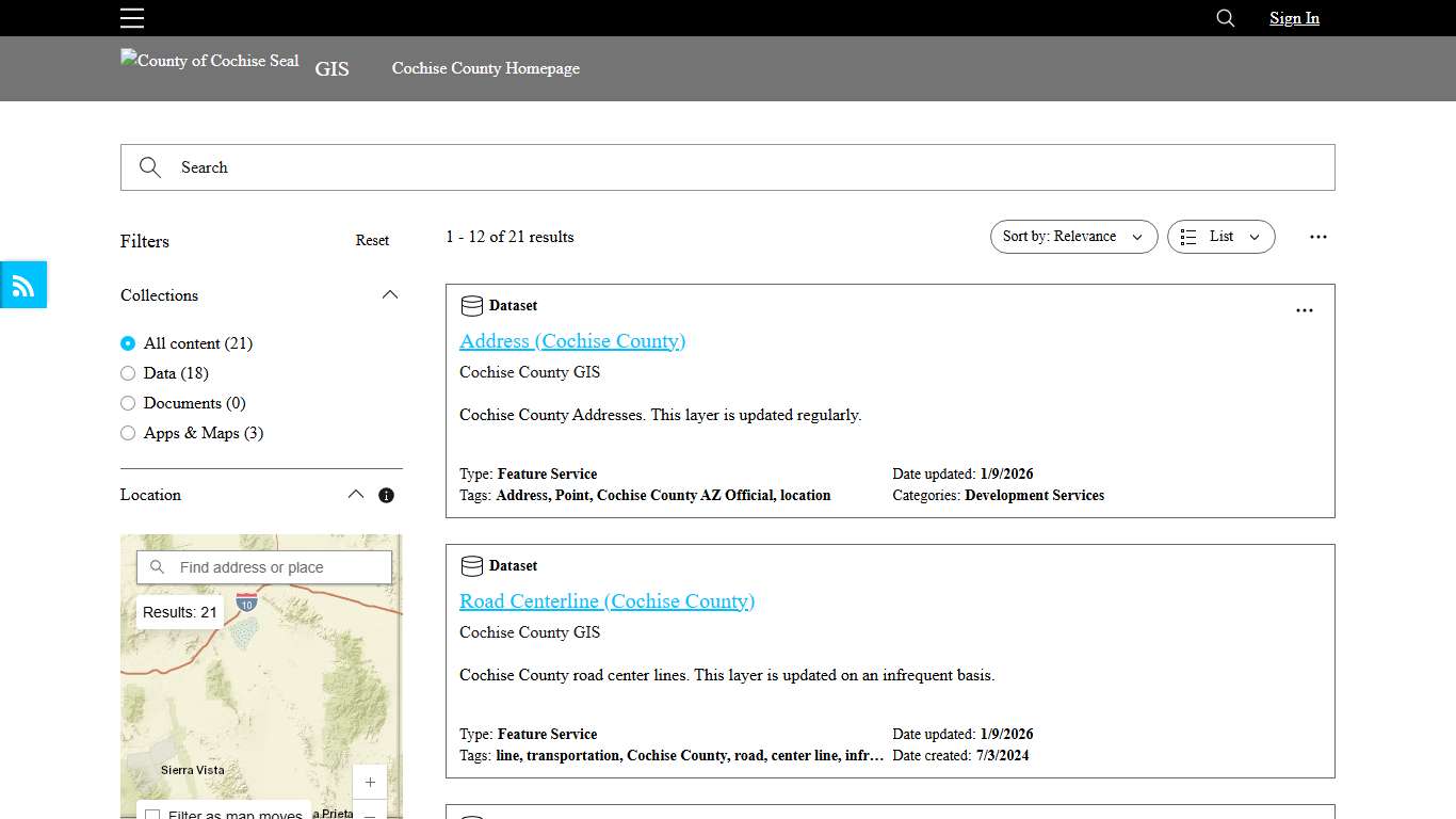 Cochise County Open Data